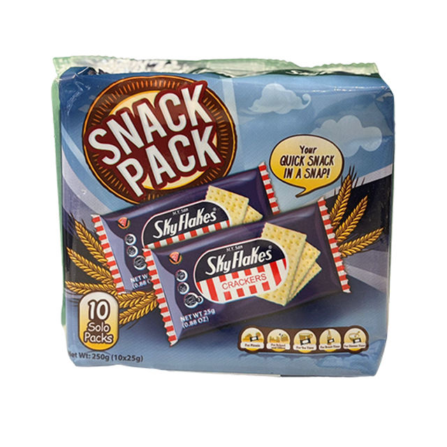 SkyFlakes Crackers 10 Solo Snack Pack 250g